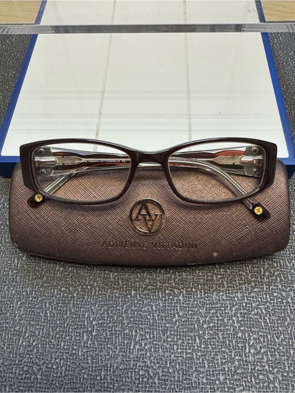 Adrienne Vittadini Eyeglasses Frame & Case